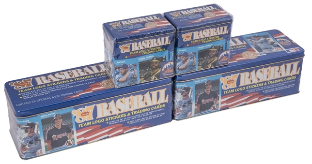 1987 Fleer Glossy Baseball Complete 660-Card Factory Sealed Sets (2) and 1987 Fleer Glossy "Update" Baseball Complete 132-Card Factory Sealed Sets (2)